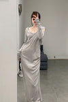 Marc Le Bihan One-shoulder cotton dress 2853 series France MLB-2853 E23-JN mastic 2853 E23